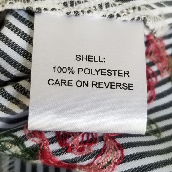 Calvin Klein Floral Embroidered  Button Up Blouse - Picture 10 of 14